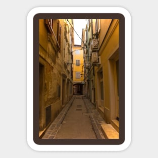 Street in Piran, Slovenia Sticker